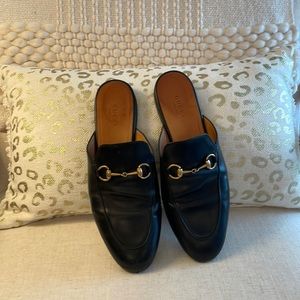 Gucci Princetown Black Leather Mules